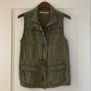 Max Jeans Olive Drawstring Vest